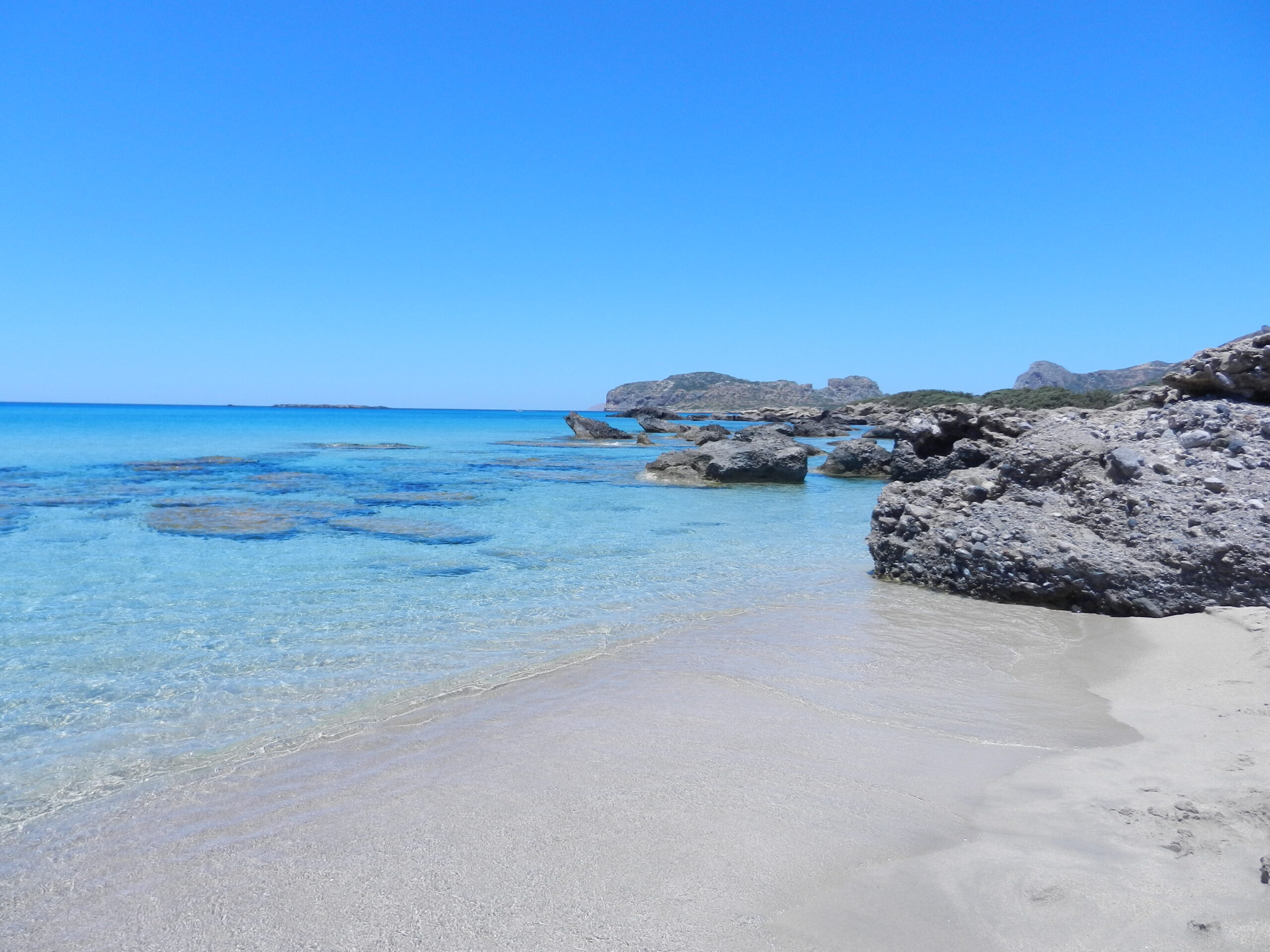 Beaches near Rethymno turquoise water and sand in Crete