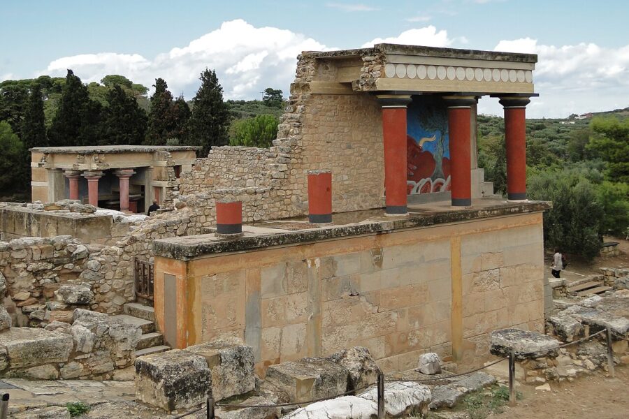 Knossos Palace ancient Minoan ruins near Heraklion Crete