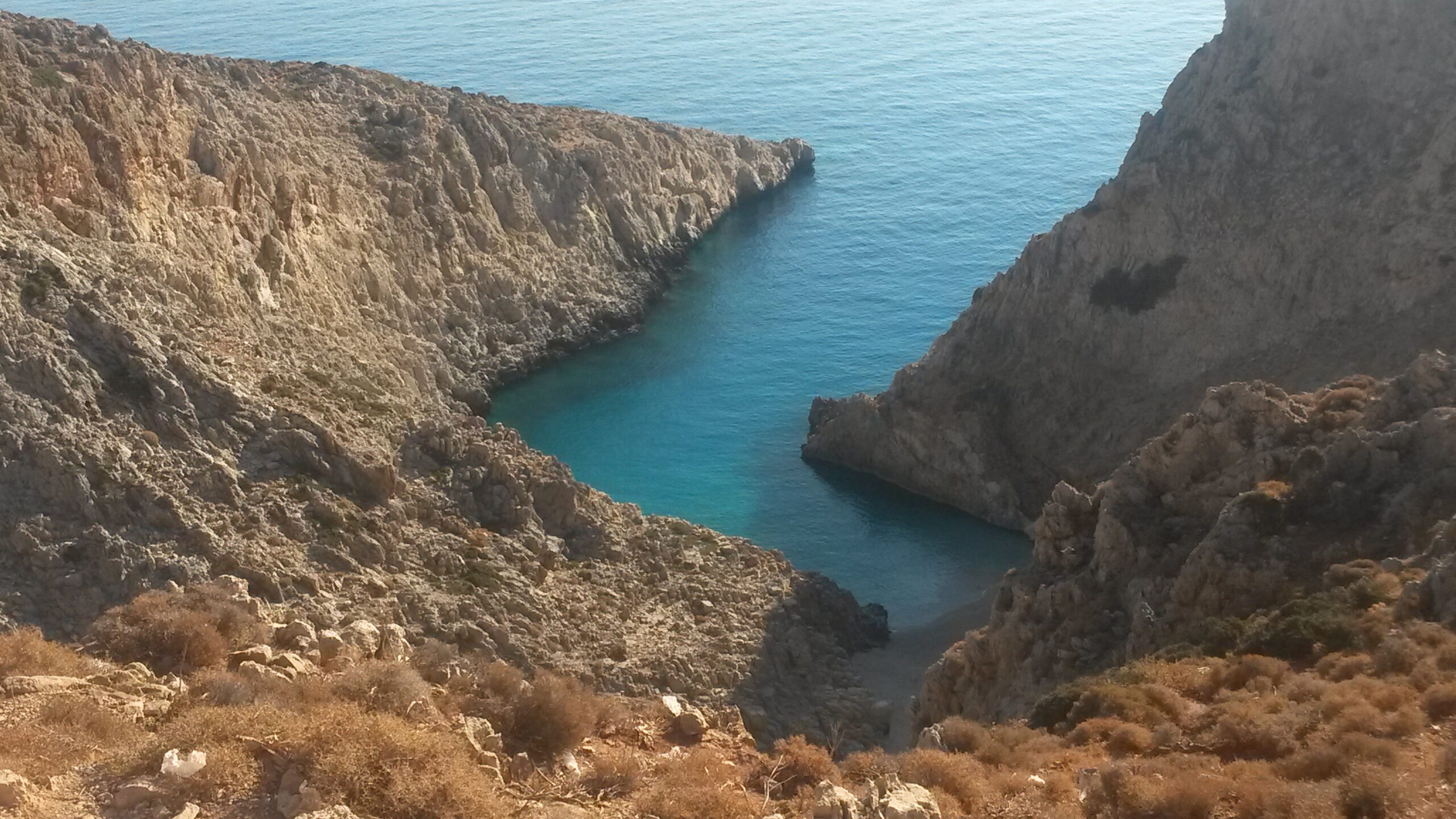 Seitan Limania turquoise cove beach in Crete